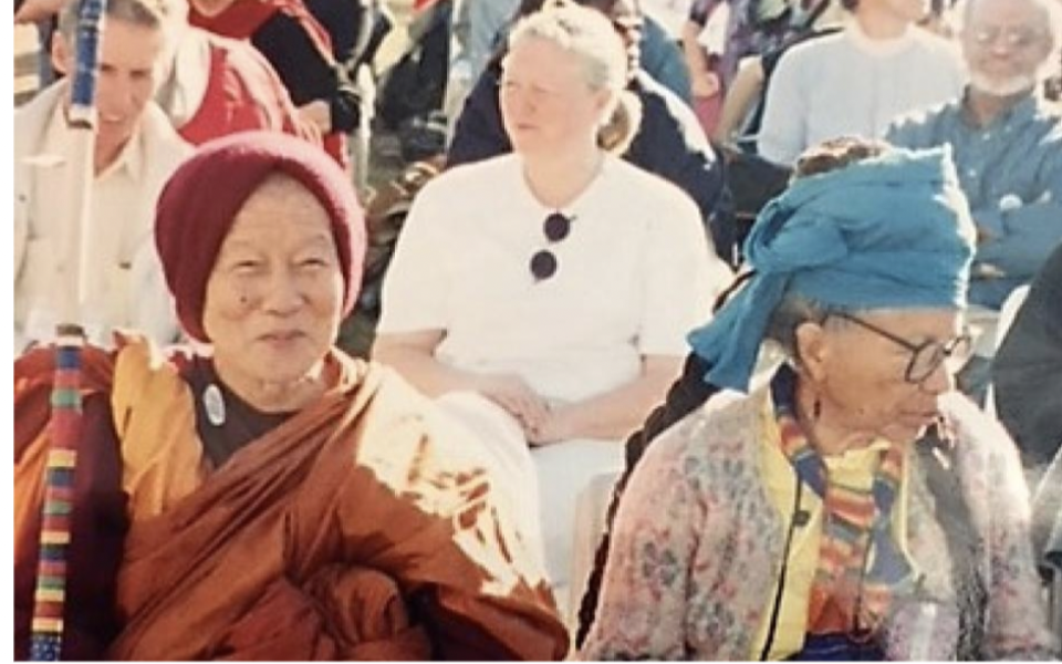 A captured moment from Maha Ghosananda's life and peace work